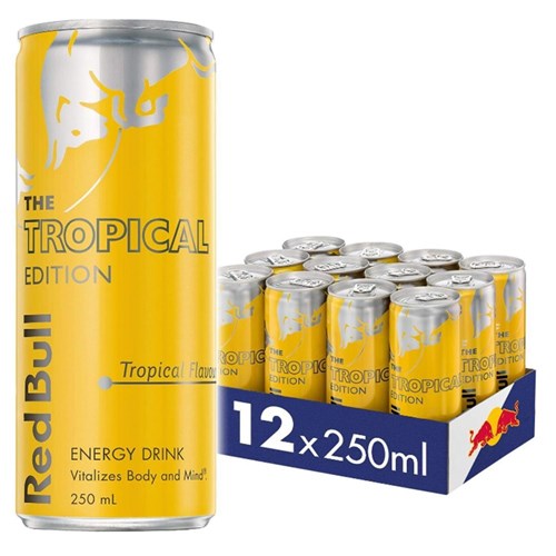 Red Bull Tropical Energy Drink Cans 12 x 250ml