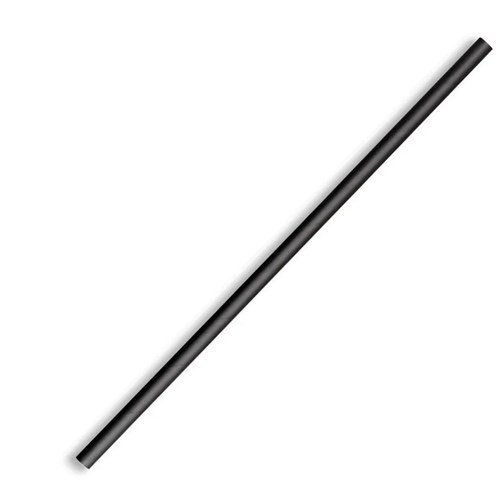 Straws Paper Regular Black x 2500