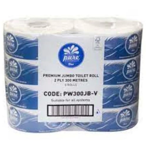 TOILET ROLL JUMBO 2PLY 300MT x 8