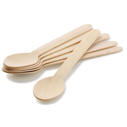 Cutlery Wooden Dessert Spoons 158mm 100s 
