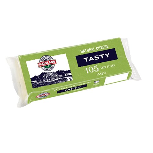 Cheese TASTY THIN Slices (Halal) 105s 8 x 1.5kg