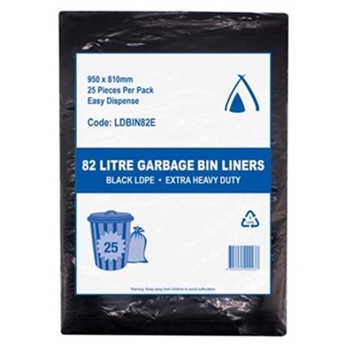 Bags Garbage Extra Heavy Duty 82L 200s