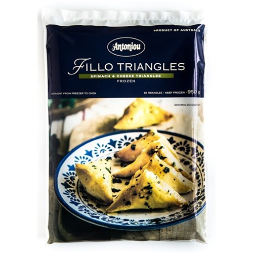 Cheese And Spinach Fillo Triangles 30s 950g