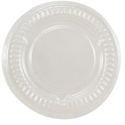 Lid Portion Control Plastic Flt 125x2oz