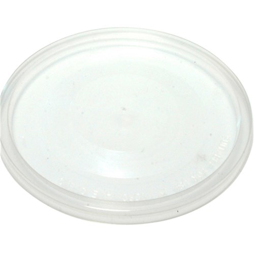 Lid Round Container Clear Plastic Flat 50s