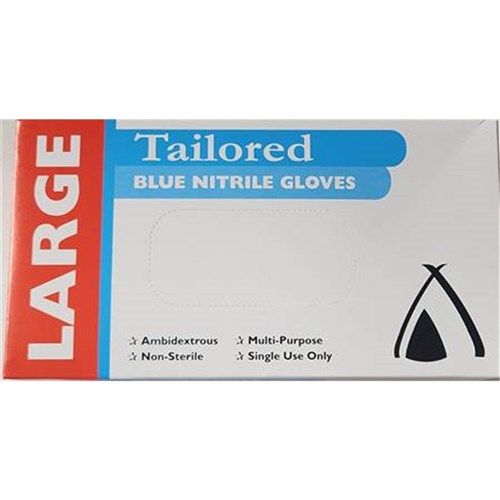 Gloves Nitrile Blue Powder Free LARGE 100's 