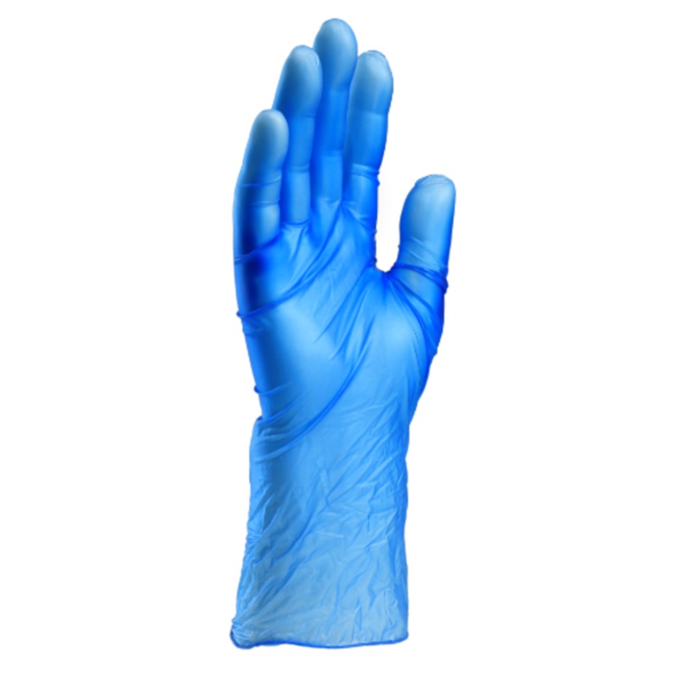 Gloves Vinyl Blue Powder Free Small x100